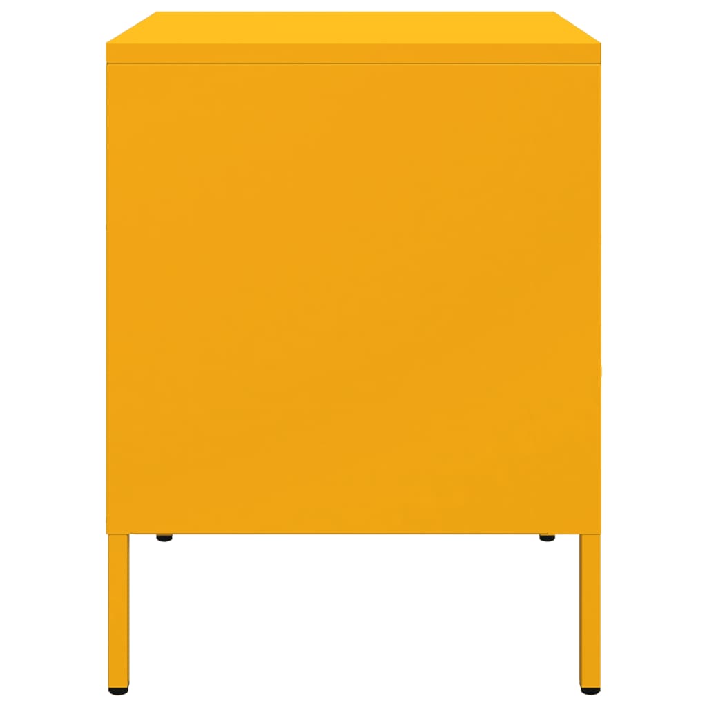 Bedside Cabinets 2 pcs Mustard Yellow 36x39x50.5 cm Steel