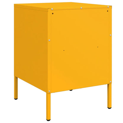 Bedside Cabinets 2 pcs Mustard Yellow 36x39x50.5 cm Steel