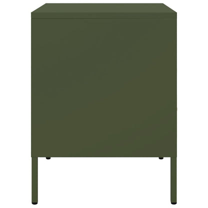 Bedside Cabinets 2 pcs Olive Green 36x39x50.5 cm Steel