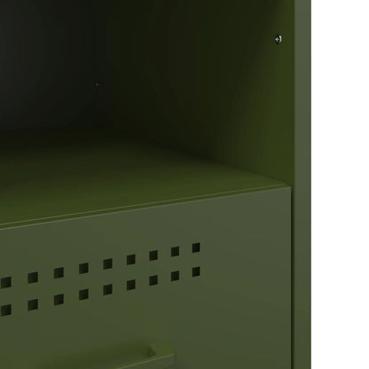 Bedside Cabinets 2 pcs Olive Green 36x39x50.5 cm Steel