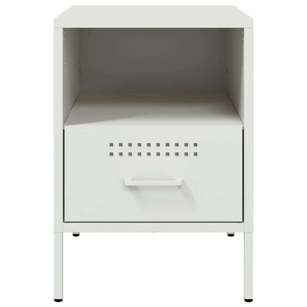 Bedside Cabinets 2 pcs White 36x39x50.5 cm Steel