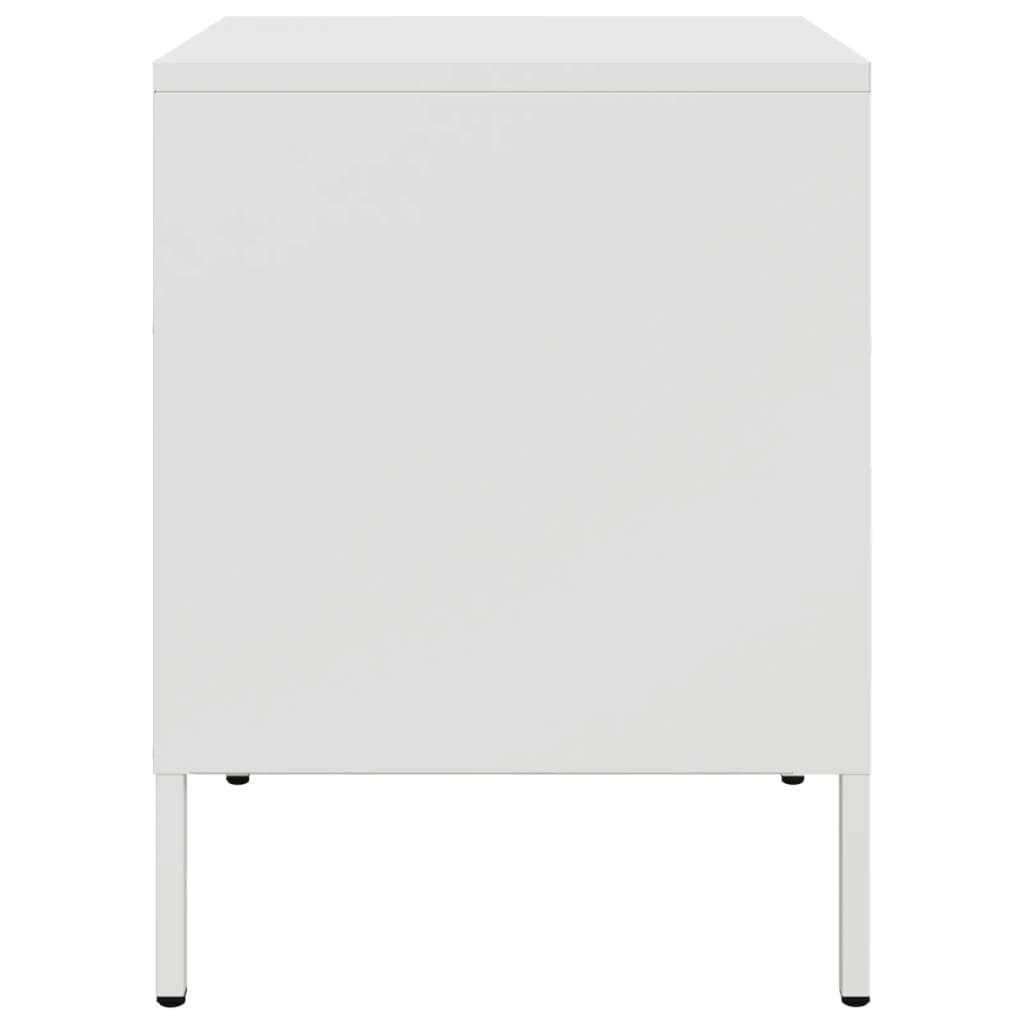 Bedside Cabinets 2 pcs White 36x39x50.5 cm Steel