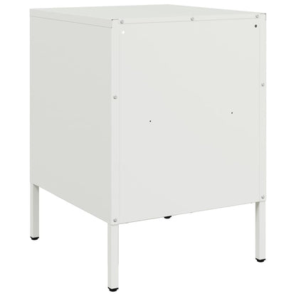 Bedside Cabinets 2 pcs White 36x39x50.5 cm Steel