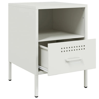 Bedside Cabinets 2 pcs White 36x39x50.5 cm Steel