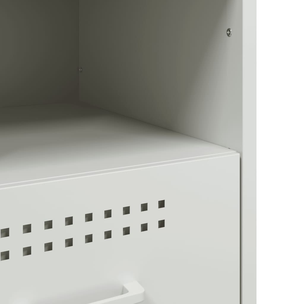 Bedside Cabinets 2 pcs White 36x39x50.5 cm Steel