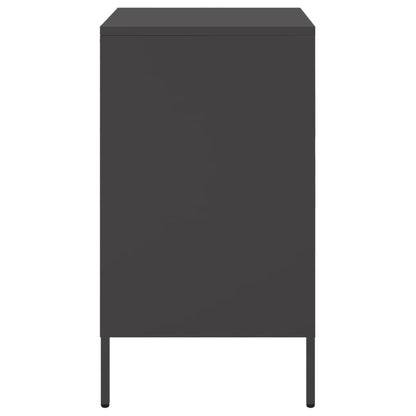 Bedside Cabinets 2 pcs Black 36x39x68 cm Steel