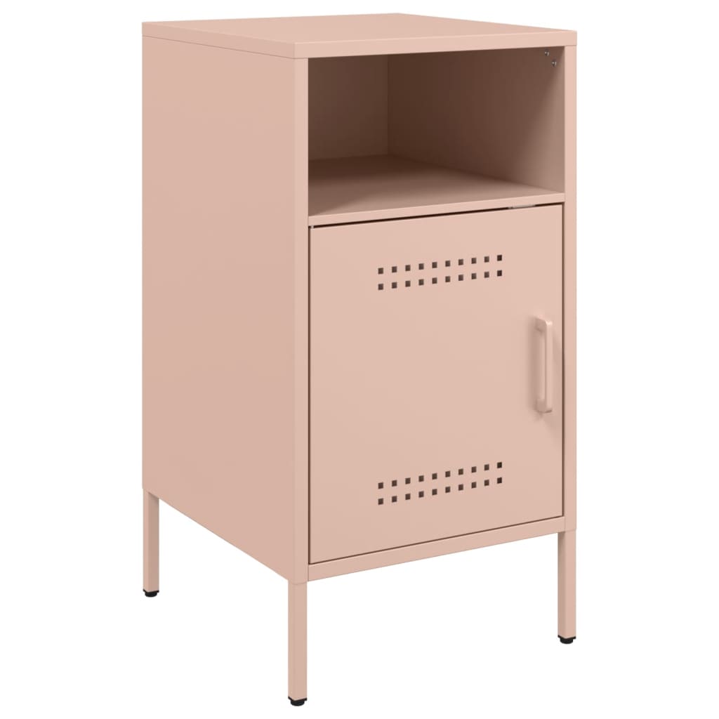 Bedside Cabinet Pink 36x39x68 cm Steel