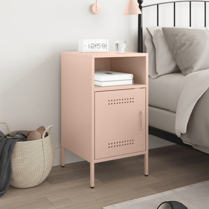 Bedside Cabinet Pink 36x39x68 cm Steel