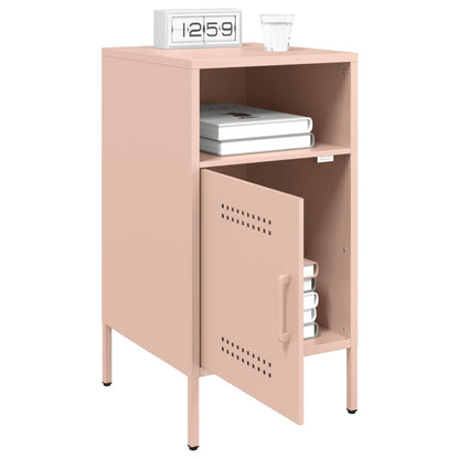 Bedside Cabinet Pink 36x39x68 cm Steel