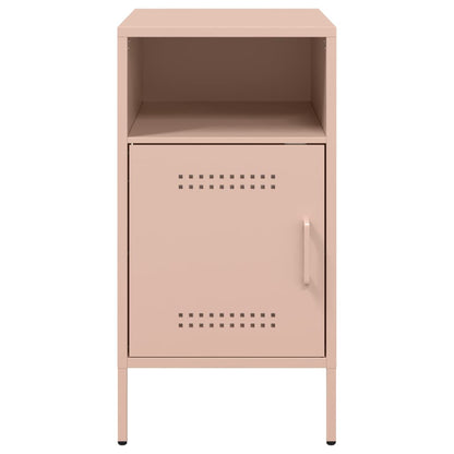 Bedside Cabinet Pink 36x39x68 cm Steel