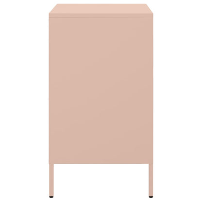 Bedside Cabinet Pink 36x39x68 cm Steel