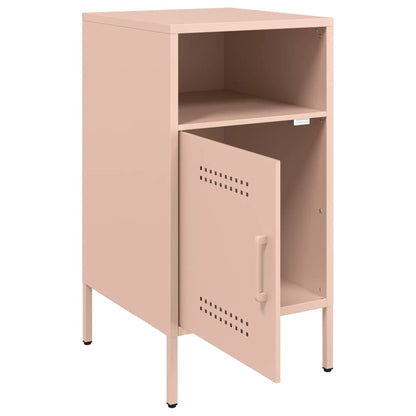 Bedside Cabinet Pink 36x39x68 cm Steel