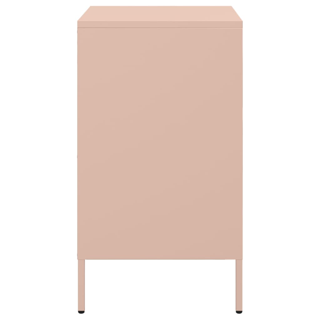 Bedside Cabinets 2 pcs Pink 36x39x68 cm Steel