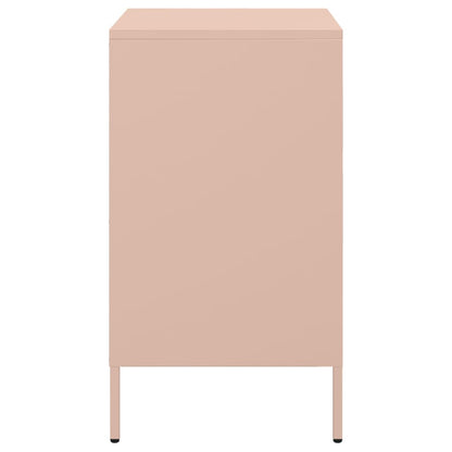 Bedside Cabinets 2 pcs Pink 36x39x68 cm Steel