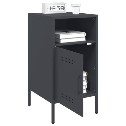 Bedside Cabinets 2 pcs Anthracite 36x39x68 cm Steel