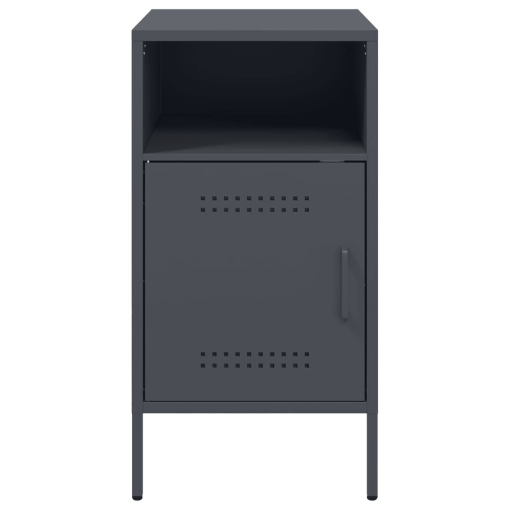 Bedside Cabinets 2 pcs Anthracite 36x39x68 cm Steel