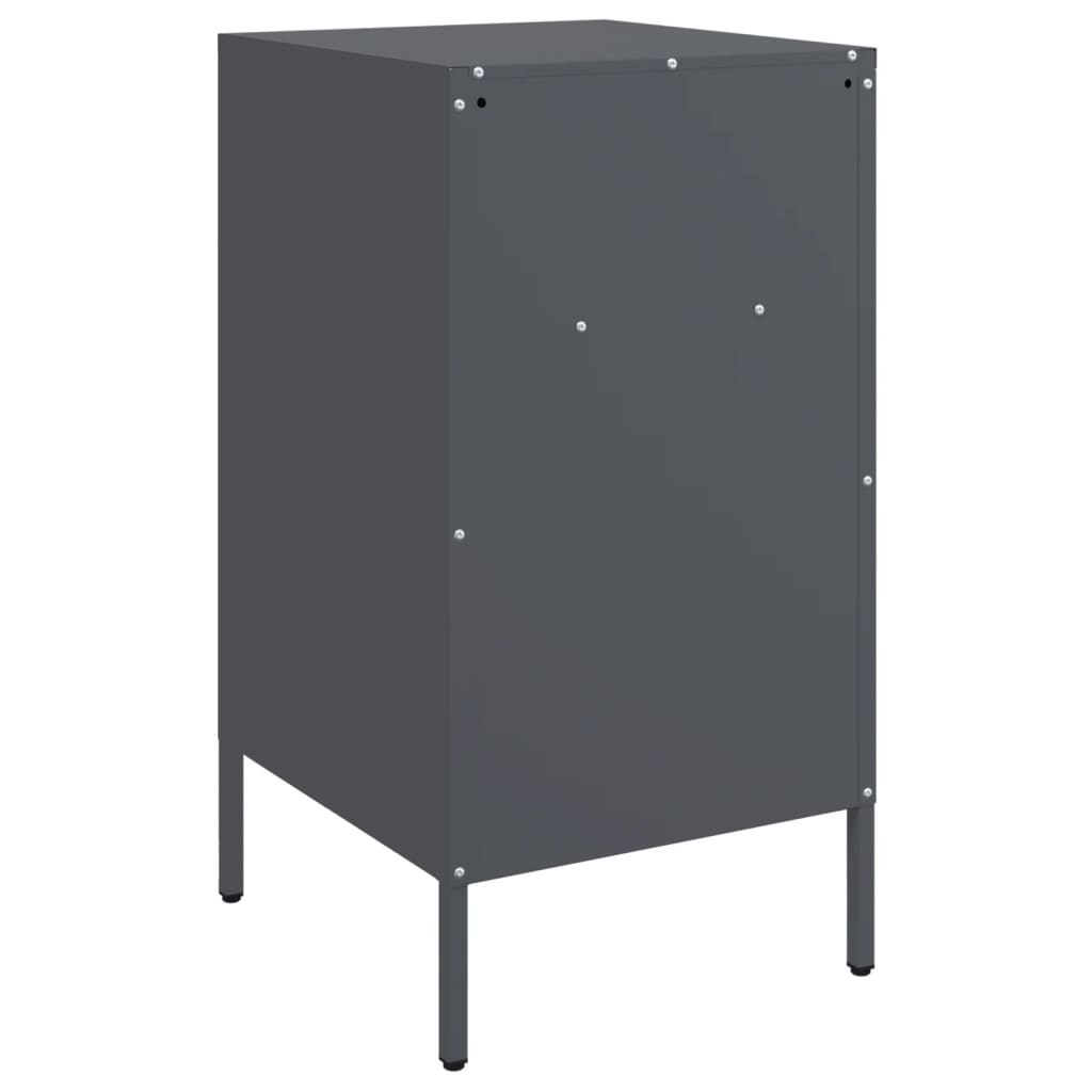 Bedside Cabinets 2 pcs Anthracite 36x39x68 cm Steel