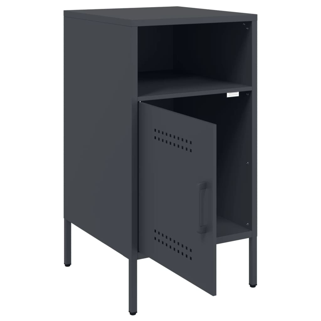 Bedside Cabinets 2 pcs Anthracite 36x39x68 cm Steel