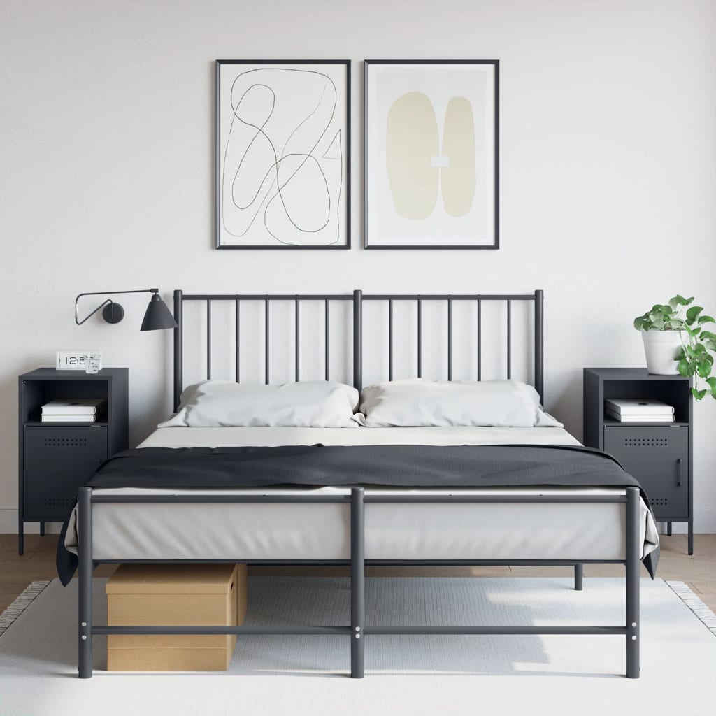 Bedside Cabinets 2 pcs Anthracite 36x39x68 cm Steel