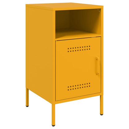 Bedside Cabinet Mustard Yellow 36x39x68 cm Steel