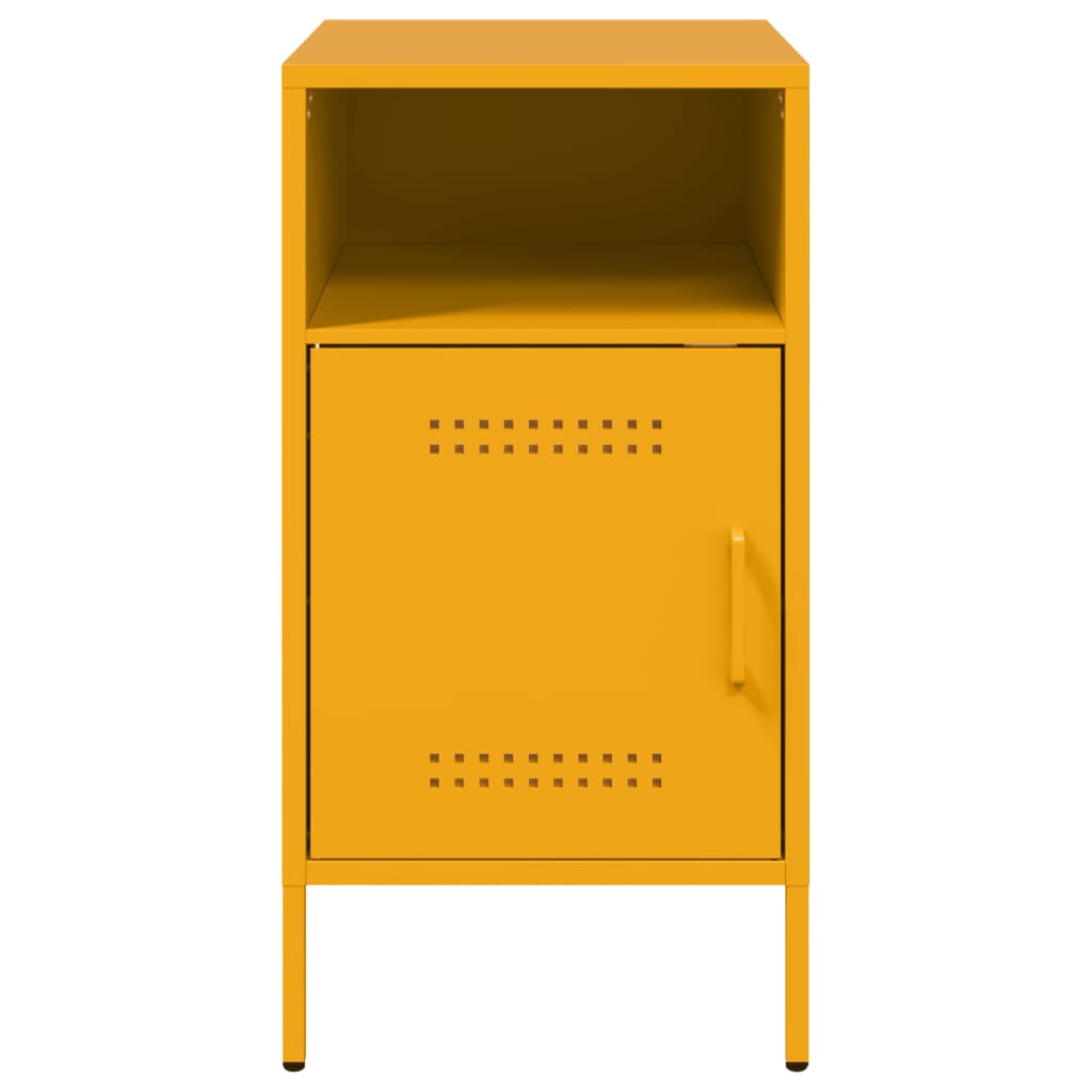 Bedside Cabinet Mustard Yellow 36x39x68 cm Steel