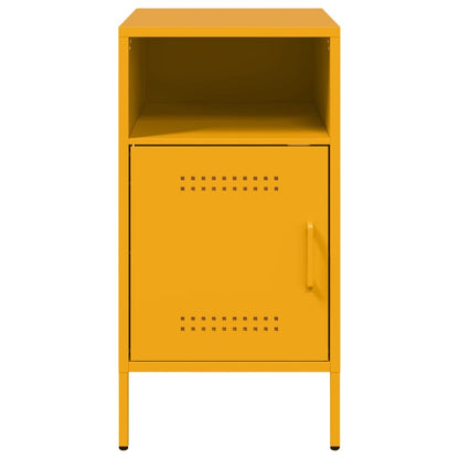 Bedside Cabinet Mustard Yellow 36x39x68 cm Steel