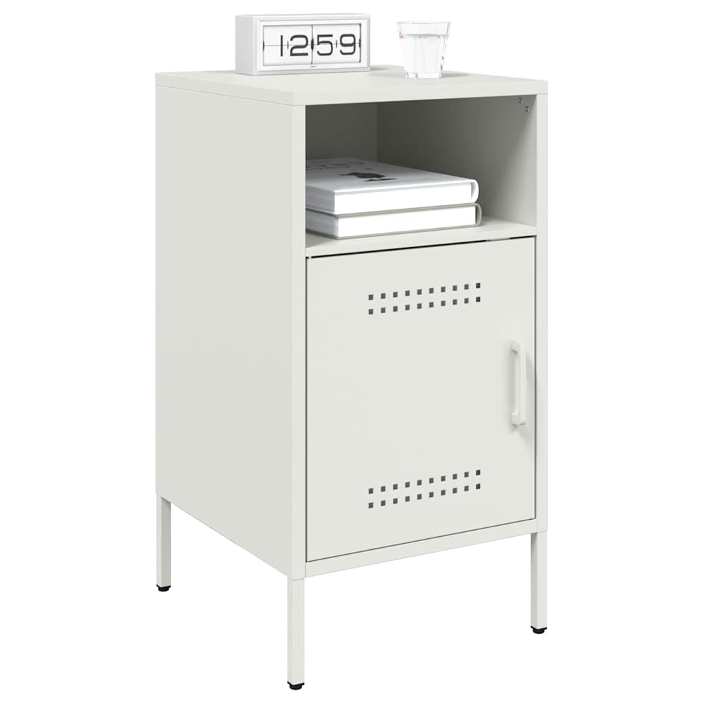 Bedside Cabinets 2 pcs White 36x39x68 cm Steel