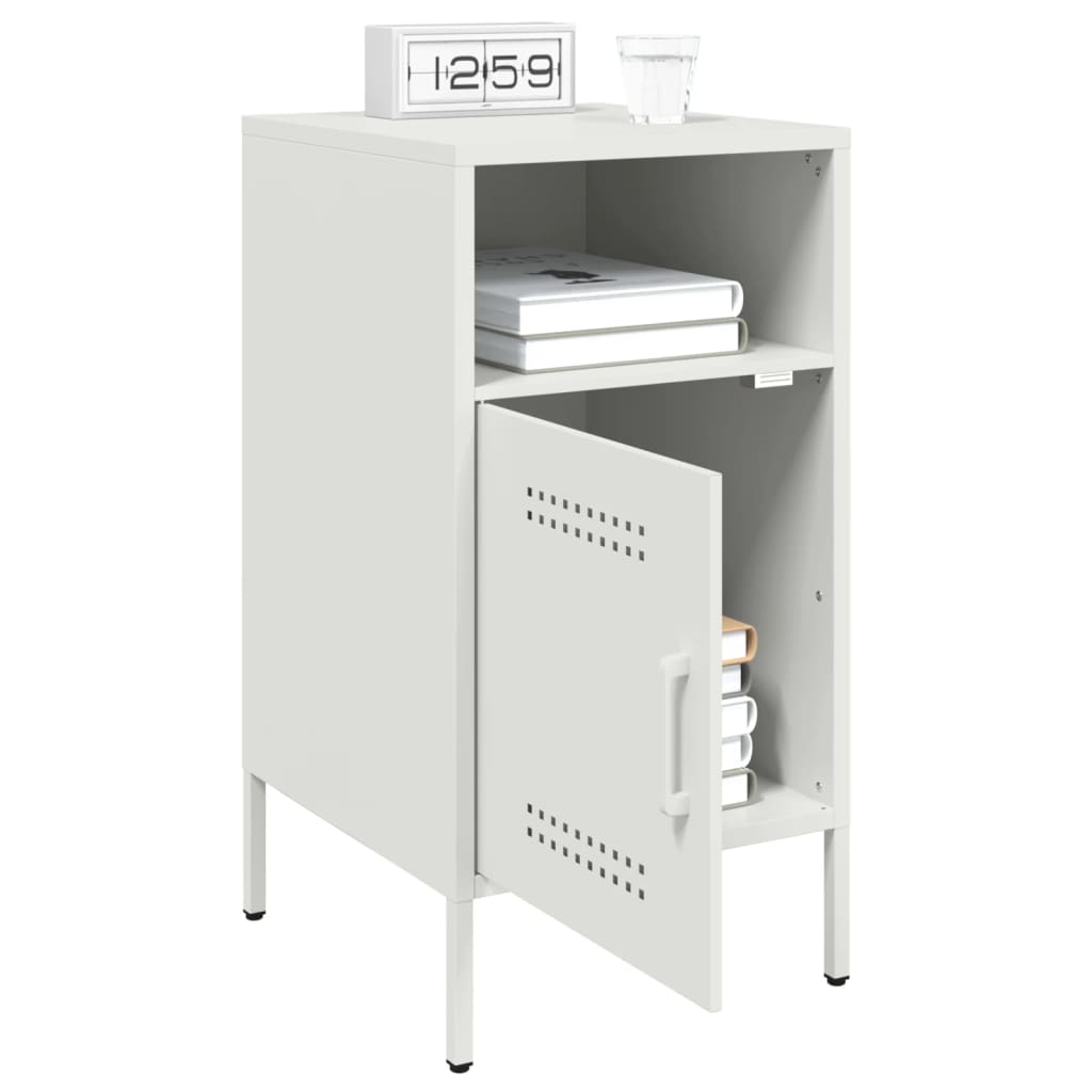 Bedside Cabinets 2 pcs White 36x39x68 cm Steel