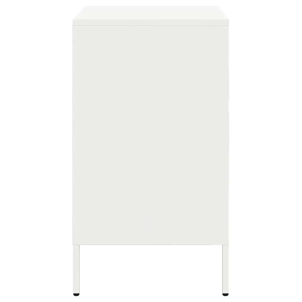 Bedside Cabinets 2 pcs White 36x39x68 cm Steel