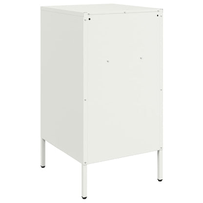 Bedside Cabinets 2 pcs White 36x39x68 cm Steel