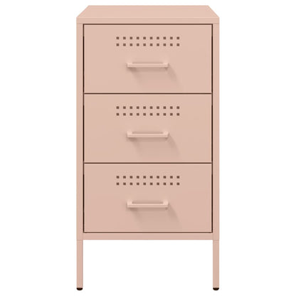 Bedside Cabinet Pink 36x39x68 cm Steel