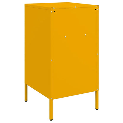 Bedside Cabinet Mustard Yellow 36x39x68 cm Steel