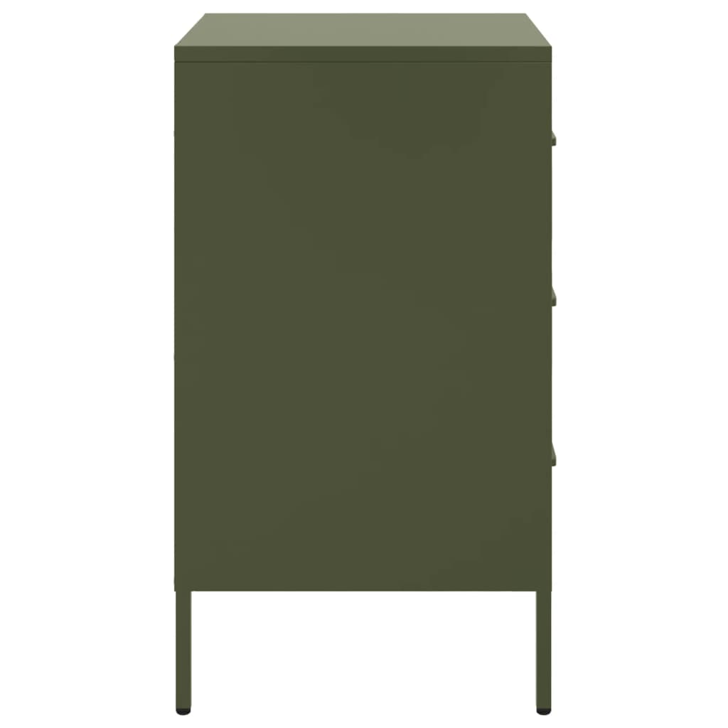 Bedside Cabinets 2 pcs Olive Green 36x39x68 cm Steel