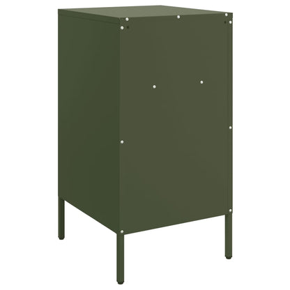 Bedside Cabinets 2 pcs Olive Green 36x39x68 cm Steel