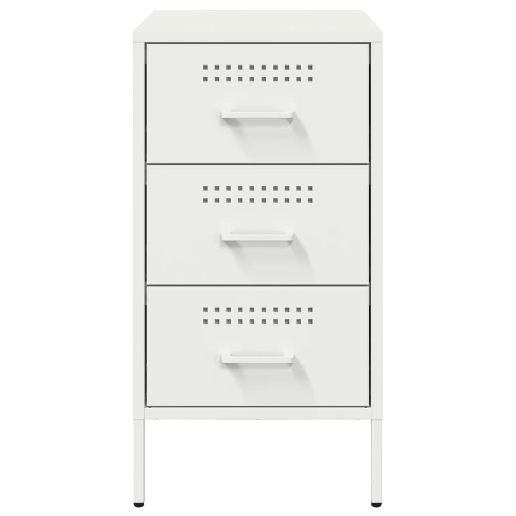 Bedside Cabinets 2 pcs White 36x39x68 cm Steel