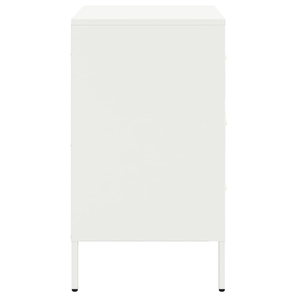 Bedside Cabinets 2 pcs White 36x39x68 cm Steel