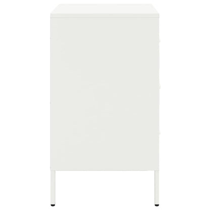 Bedside Cabinets 2 pcs White 36x39x68 cm Steel