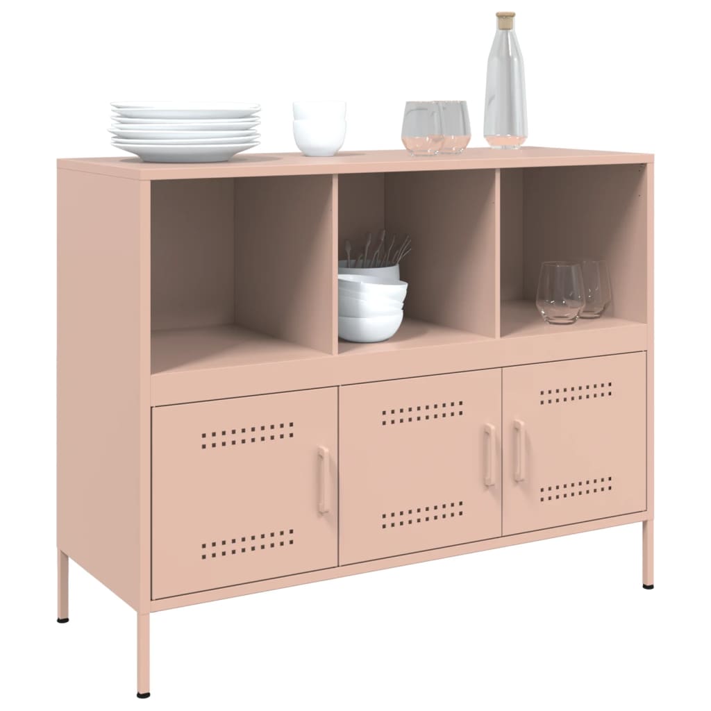 Sideboard Pink 100.5x39x79 cm Steel