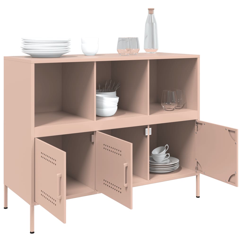 Sideboard Pink 100.5x39x79 cm Steel