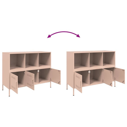 Sideboard Pink 100.5x39x79 cm Steel