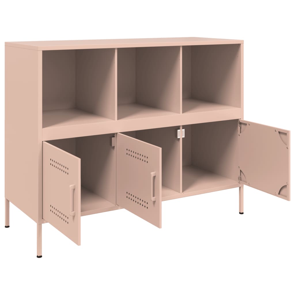 Sideboard Pink 100.5x39x79 cm Steel