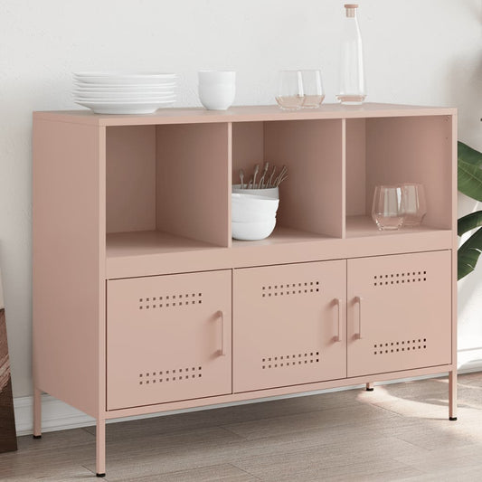 Sideboard Pink 100.5x39x79 cm Steel