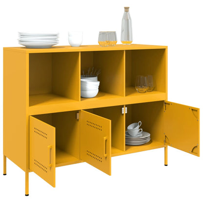 Sideboard Mustard Yellow 100.5x39x79 cm Steel