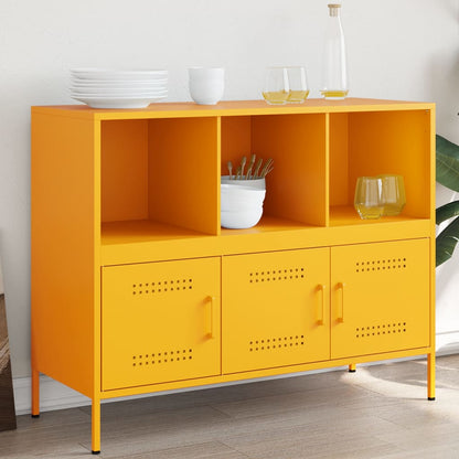 Sideboard Mustard Yellow 100.5x39x79 cm Steel