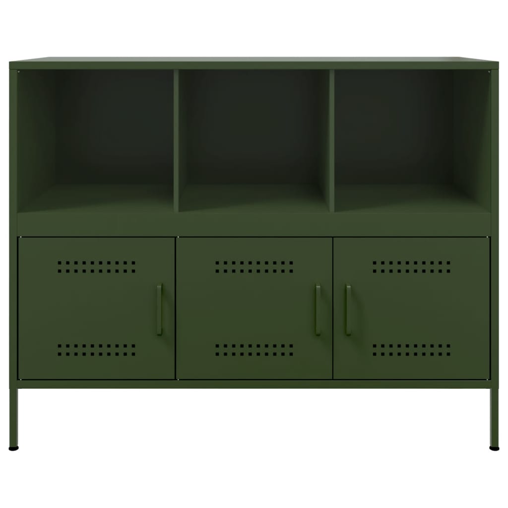 Sideboard Olive Green 100.5x39x79 cm Steel