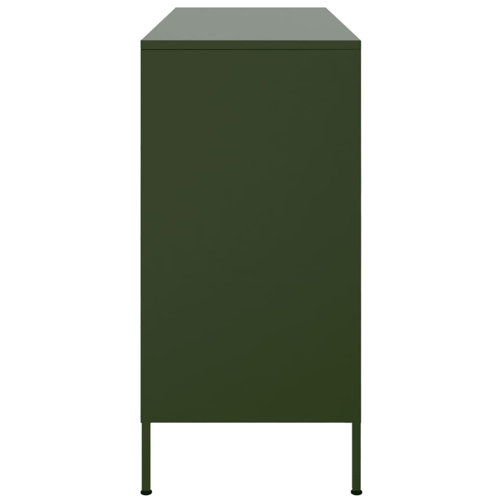 Sideboard Olive Green 100.5x39x79 cm Steel