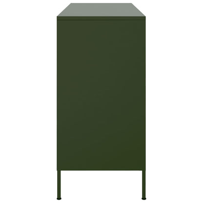 Sideboard Olive Green 100.5x39x79 cm Steel