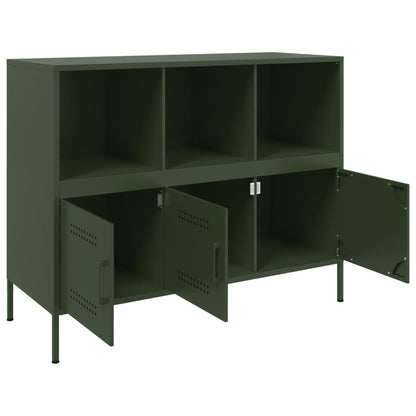 Sideboard Olive Green 100.5x39x79 cm Steel