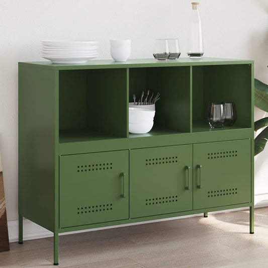 Sideboard Olive Green 100.5x39x79 cm Steel