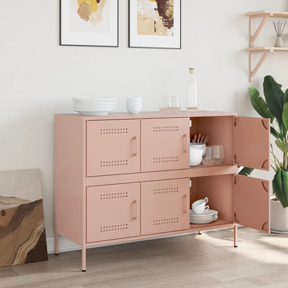 Sideboard Pink 100.5x39x79 cm Steel